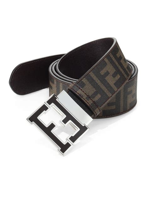 fendi brown belt|Brown Reversible belt Fendi .